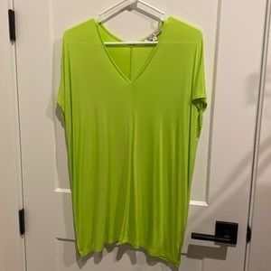 Lime green top